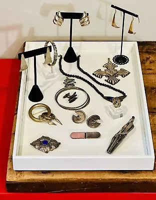 Sterling Silver Jewelry Lot-Modernist Brutalist Signed American & Kalo House • $44