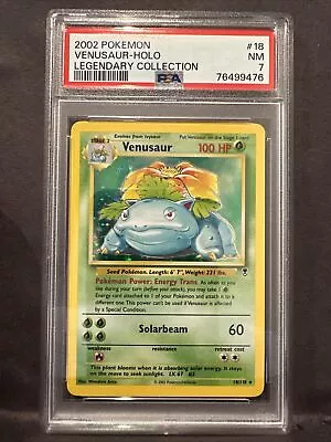 PSA 7 - 2002 - Venusaur Holo  18/110 - Legendary Collection - Pokémon Card TCG • $74