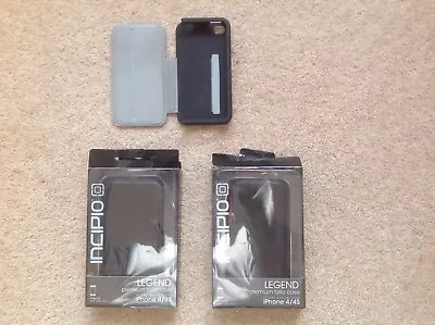 £4.99 • Buy 3 X INCIPIO LEGEND PREMIUM FOLIO CASE FOR IPHONE 4 / 4s