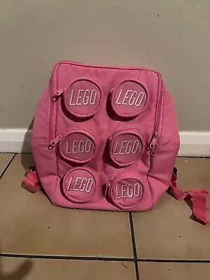 £12.99 • Buy Lego Pink Brick Shaped Novelty Backpack Rucksack School Bag Legoland VGC