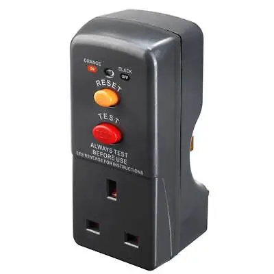 Newlec Masterplug ARCDKG RCD Plug-in Adapter Circuit Breaker Safety Trip Switch • £10.95