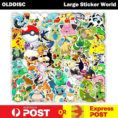 50/100pcs Pokemon Go Friends Pikachu Vinyl Decal Stickers Laptop Phone Bottle • $4.99