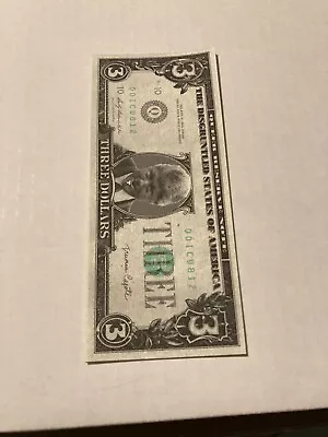 3 Bill Clinton Campaign 3 Dollar Bills • $5