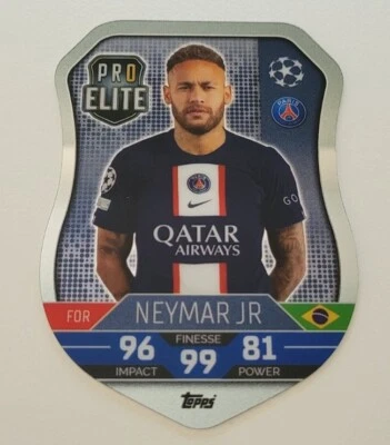 $25.19 • Buy 2022-23 Match Attax UEFA - Neymar Jr Pro Elite Shield Foil Card Paris St Germain
