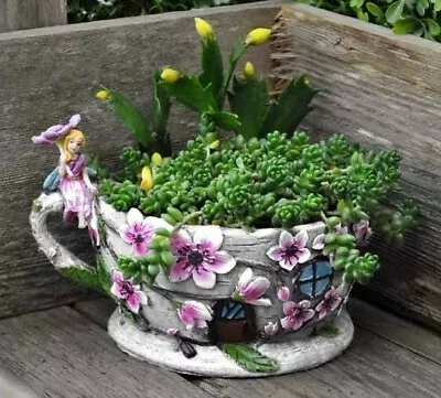 Fiddlehead Fairy Garden- Fairy Teacup Planters- Miniature Garden Accessory • £14.99