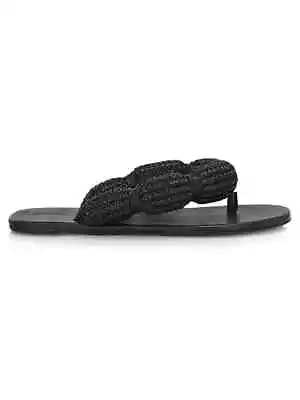 $110 • Buy NEW WOMEN'S STAUD Sierra Raffia Sandals SZ EU 37 US 7 THONG LEATHER SLIP ON