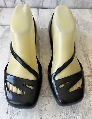 Melissa Jelly Black Flats Shoes Sandals Women's Size US 7 • $35