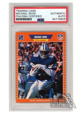 Michael Irvin 1989 Pro Set Autograph Rookie Card #89 PSA/DNA • $161.95