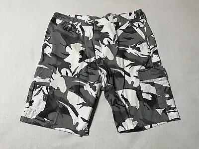 Mens Wrangler Gray White Camo Cargo Shorts Size 40 Measures 39 • $19.95