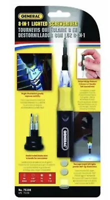General Tools: 8-in-1 Lighted Precision Screwdriver • $13.55