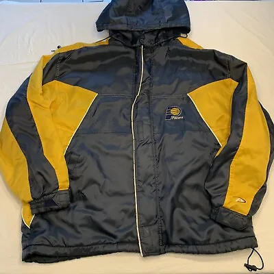 NBA Indiana Pacers Fleece Lined Full Zip Hooded Jacket Men’s XL • $22.99