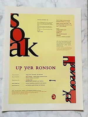 1996 Magazine Advert Picture Soak Up Yer Ronson Leeds Uropa Club Ad • £12.99