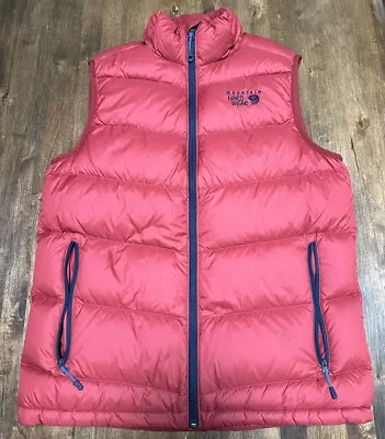 Mountain Hardware Mens Puffer Vest Medium Red Q Shield 650 Down EXCL • $66.15