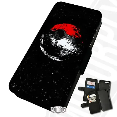 £9.75 • Buy Printed Faux Leather Flip Phone Case For IPhone - Pokemon Deathstar