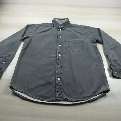 Murphy & Nye Shirt Mens Large Gray Button Up Long Sleeve Cotton Sail *Flaws • $34.99