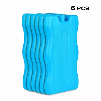 6 X Freezer Blocks For Cool Cooler Bag Ice Packs For Lunch Box Picnic Reusable • £8.79