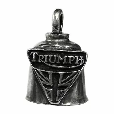 Pewter Motorcycle Gremlin Bell Triumph Triangle Cross Logo Made In The USA • $13.92