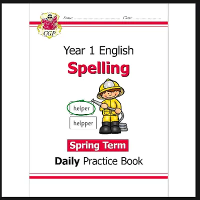 KS1 Spelling Daily Practice Book: Year 1 - Spring Term (CGP Year 1 Daily Workboo • £6.60