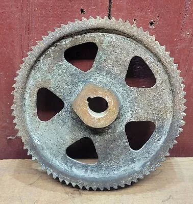 Antique Industrial Farm Steampunk Cast Iron Manure Spreader Cog Gear Vintage 9.5 • $45