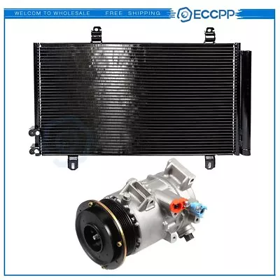 AC Condenser & AC Compressor Cooling Kit For 2007-2009 Toyota Camry • $199.99