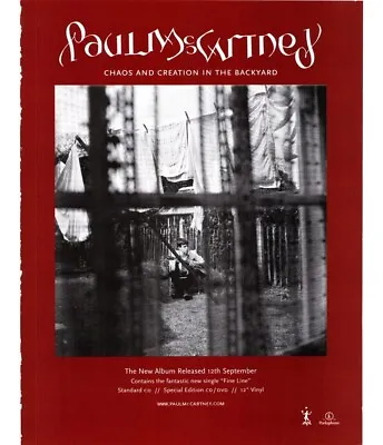 Framed Magazine Advert 11x9  Paul Mccartney : Chaos And Creation In The Backyard • £22.99