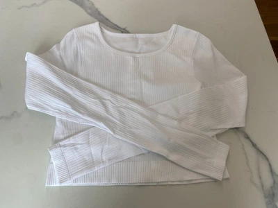 $24 • Buy Lululemon Ebb To Street Long-sleeve, Size 12 AUS / 8 CAN, White, New
