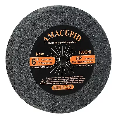 Nylon Fiber Brushed Buffing Wheels 6 Inch 5P Hardness. For Bench Grinder Buffing • $17.20