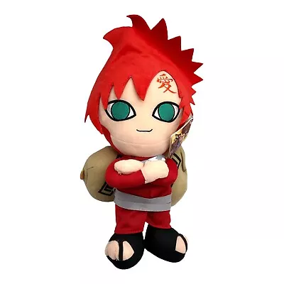 NARUTO Shippuden Gaara Plush 2014 Stuffed Toy 15  Anime Red Brown New With Tag • $22