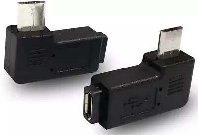 1 Pair Right Left 90 Degree Angle Micro USB Male To Micro USB Female Adapter • $12.86