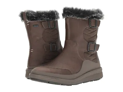 Merrell Womens Tremblant Ezra Zip Waterproof Ice+ Winter Short Snow Boots  • $89.96