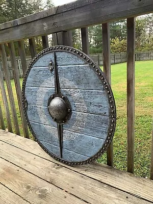 Medieval Shield Viking Shield 24  Wooden Shield Heavy Metal Fitted • $79.99