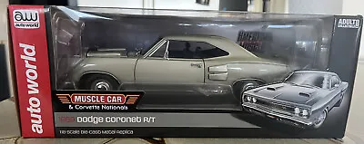 Auto World 1:18 Diecast 1969 Dodge Coronet R/T LE 1 Of 1002 Silver #AMM1141 • $75