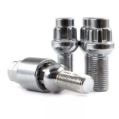 Locking Lug Bolts Wheel Locks Radius Seat 12x1.5 Chrome 24mm Shank • $19.97