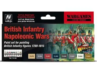 Vallejo 17ml X8 70163 Model Color Acrylic Paint Set - Napoleonic British ... • £17.84