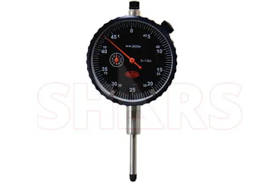 1  High Precision Dial Indicator .0005 Agd 2 Graduation Lug Back Black Face !] • $18.95