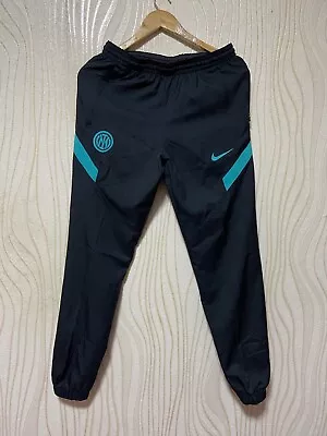 INTER MILAN 2020 2021 FOOTBALL SOCCER TRACK PANTS NIKE CW1221-311 Sz S • $89.99