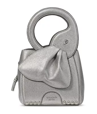 New Kate Spade Ellie Metallic Pebbled Leather 3D Elephant Top Handle Crossbody • $596.66