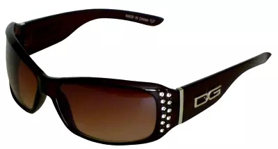  New DG Rhinestone Designer Sunglasses Brown/Brown Gradient Lens For Women • $9.98