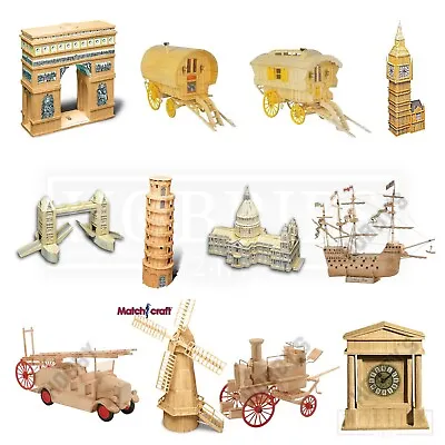 £26.99 • Buy Matchstick Model Kits Wooden Modelling Match Craft Buildings Vehicles
