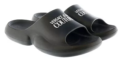 Versace Jeans Couture Black Signature Platform Pool Slide- • $89.99