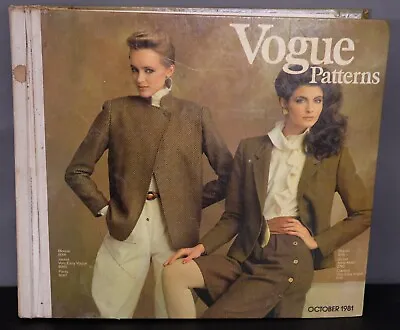 Vintage 1981 Vogue Patterns Counter Display Catalog Book ~ 80s Designer Fashion • $89