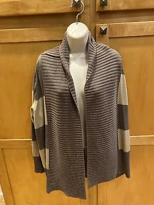 Inc International Concepts Brown Striped Cardigan Sweater Plus SZ 1X • £10.61