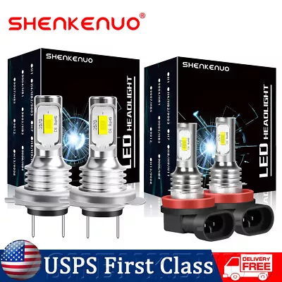 H7 H11 LED Headlight Bulbs 4PC 6000K For Suzuki Hayabusa GSX1300R 2008-2017 2019 • $28.74