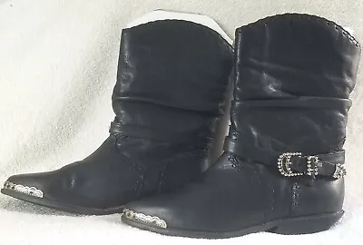 Company Z ~ Boots ~ Women's ~ Size 9.5 ~ Black ~ Leather ~ Lined ~ Vintage    • $49.99