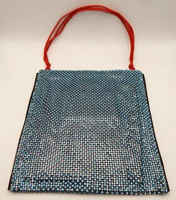 Dolce & Gabbana Very Rare Vintage Aqua Blue Rhinestone Women's Hand Bag 15 Strap • $2150