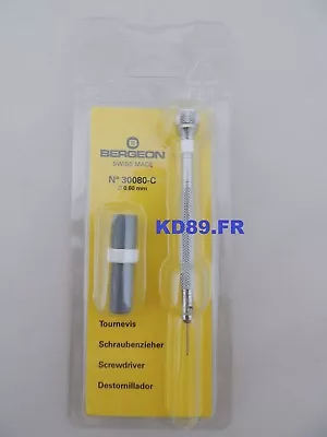 Screwdriver Bergeon 30080-C 0.60 Mm For Watchmakers With Spare Blades SWISS MADE • $33.86