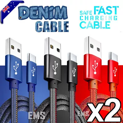 $6.99 • Buy 2X For Samsung S23 S22 S21 Note 20 Ultra FE S10 Plus USB Type C Charger Cable