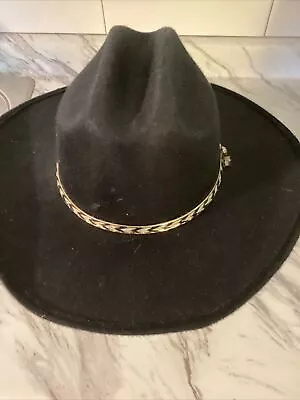 Cody James Sedona Boot Barn KIDS Cowboy Hat Black Felt 100% Wool - KIDsize L/XL  • $20