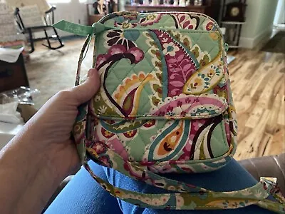 Vera Bradley Fan Flowers Green Paisley Crossbody Mini Hipster • $9