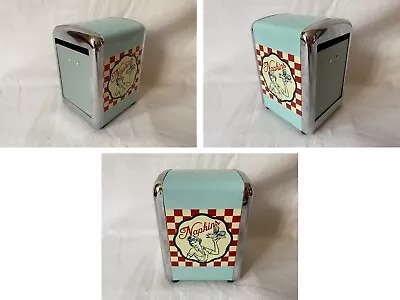 Vintage Retro American Diner Double Sided Napkin Dispenser Holder ~ Tin Metal • £60